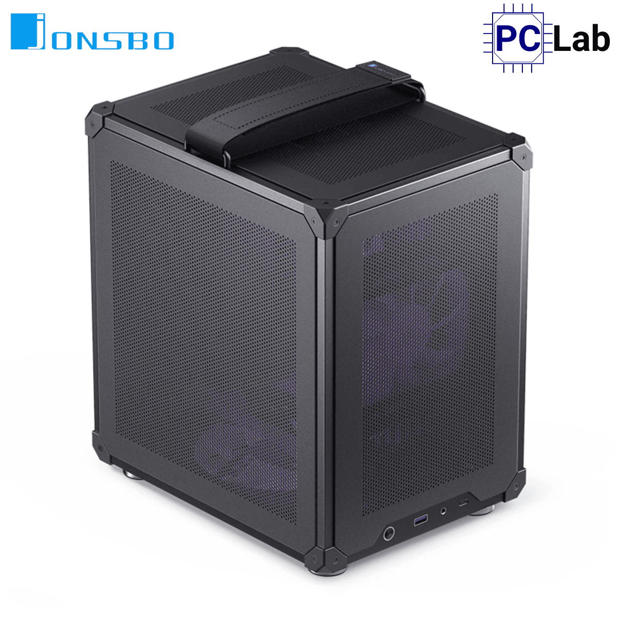 Vỏ case PC máy tính Jonsbo C6 Handle Black (M-ATX, Mid Tower, Đen)