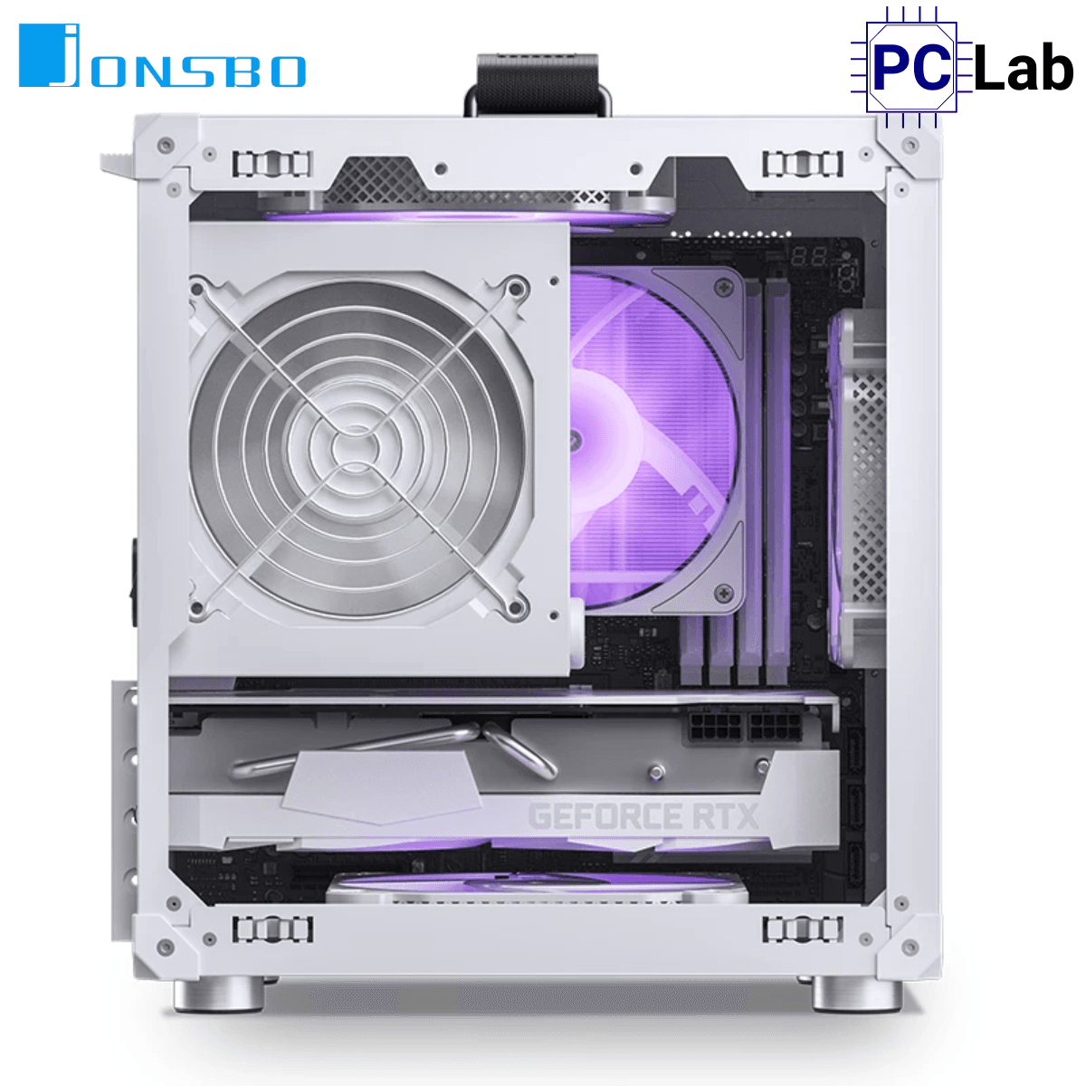 Vỏ case PC máy tính Jonsbo C6 Handle White (M-ATX, Mid Tower, Trắng)