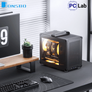 Vỏ case PC máy tính Jonsbo C6 MAX Black (M-ATX, Mid Tower, Đen)