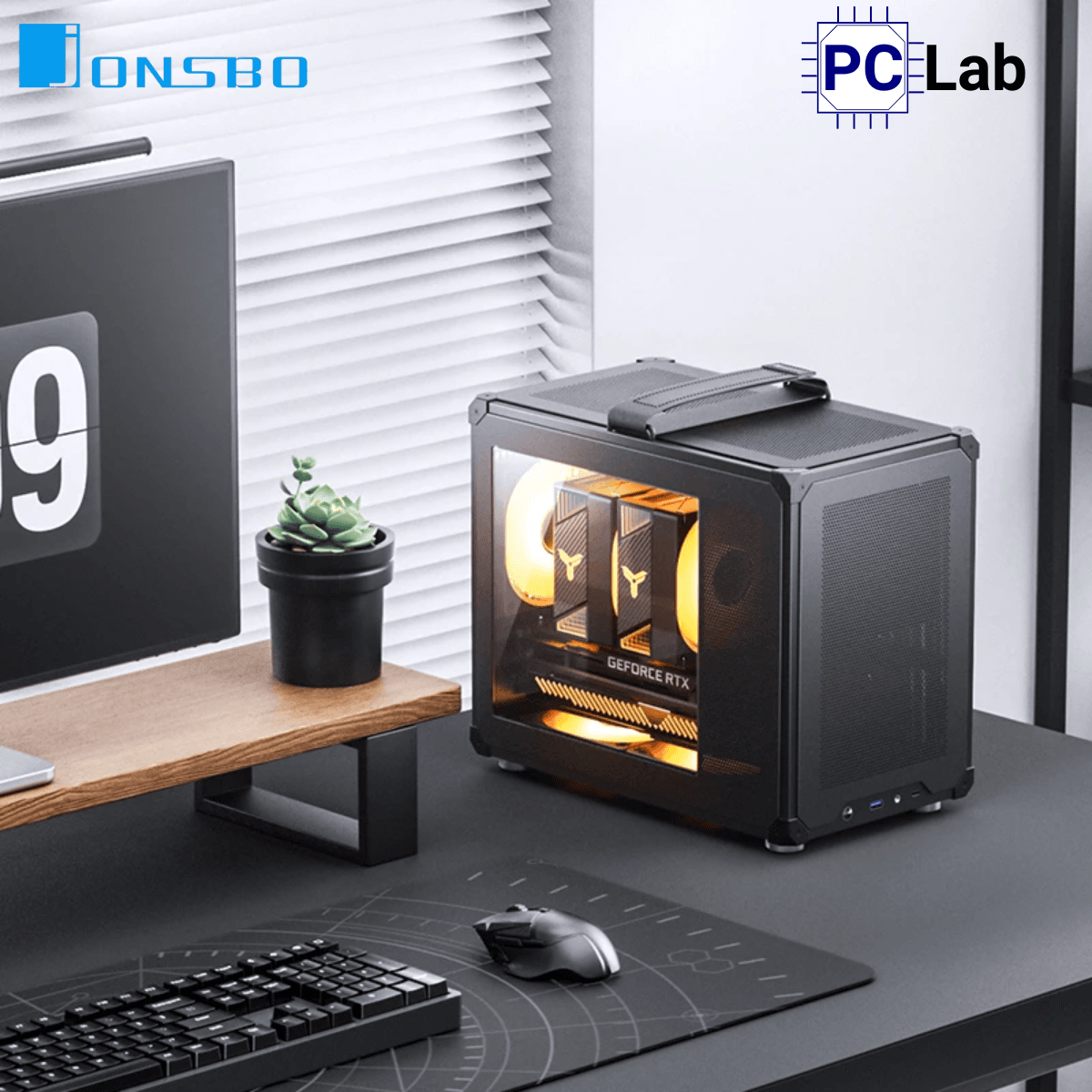 Vỏ case PC máy tính Jonsbo C6 MAX Black (M-ATX, Mid Tower, Đen)