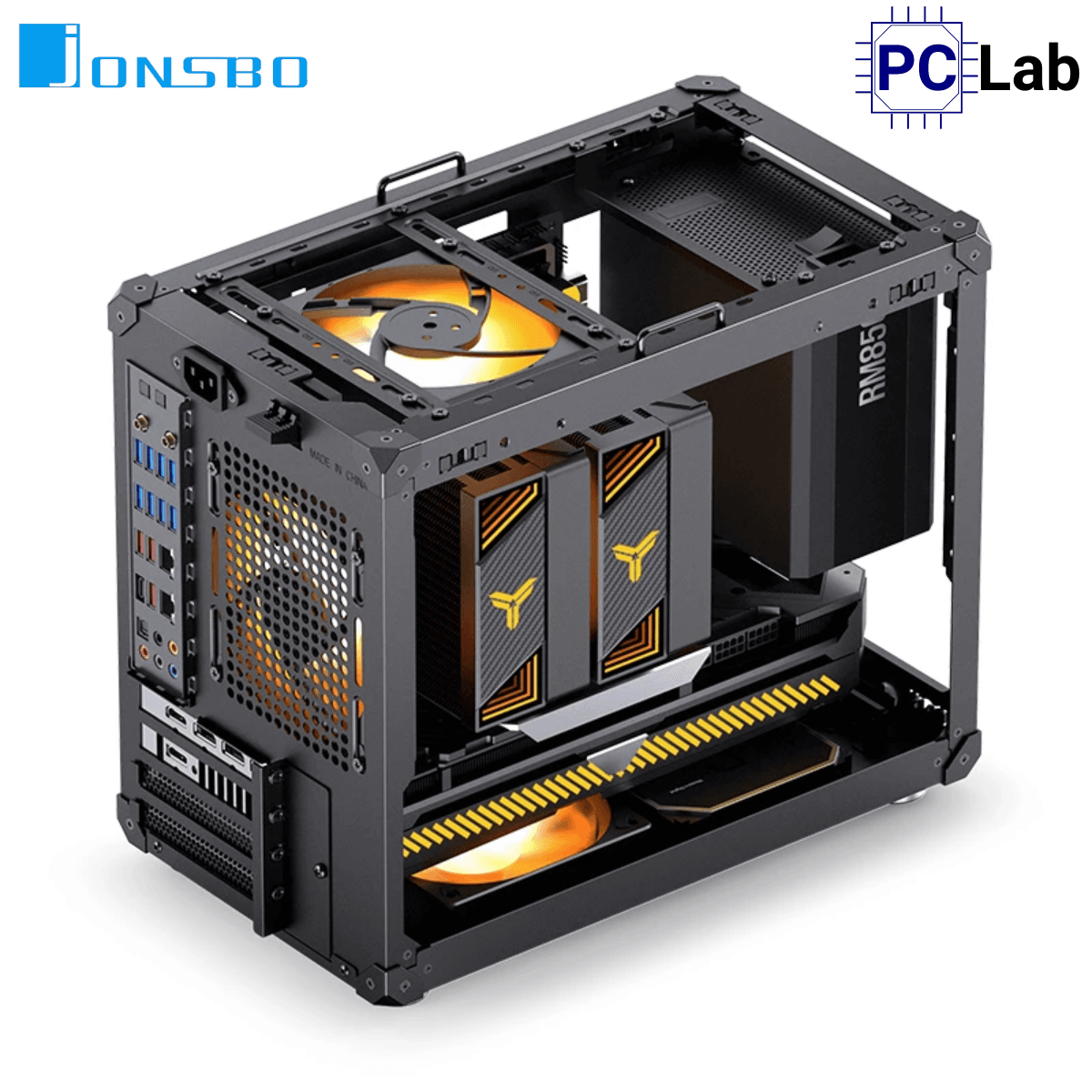 Vỏ case PC máy tính Jonsbo C6 MAX Black (M-ATX, Mid Tower, Đen)