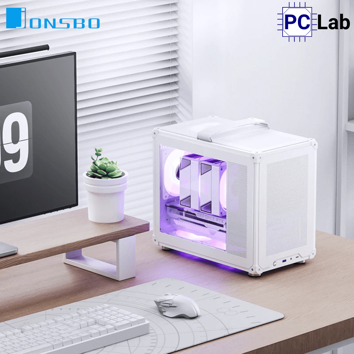Vỏ case PC máy tính Jonsbo C6 MAX White (M-ATX, Mid Tower, Trắng)