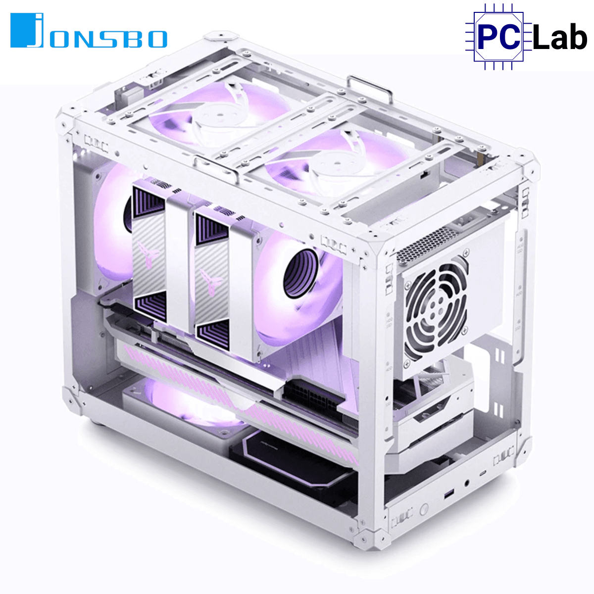 Vỏ case PC máy tính Jonsbo C6 MAX White (M-ATX, Mid Tower, Trắng)