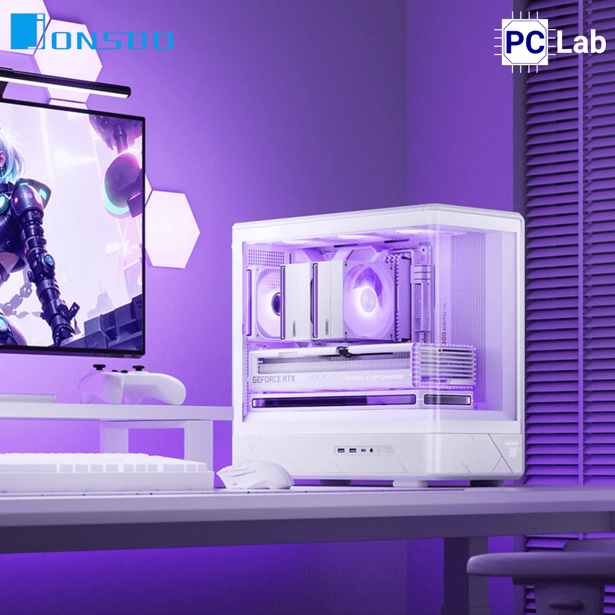 Vỏ case PC máy tính Jonsbo D200 White (M-ATX, Mid Tower, Trắng)