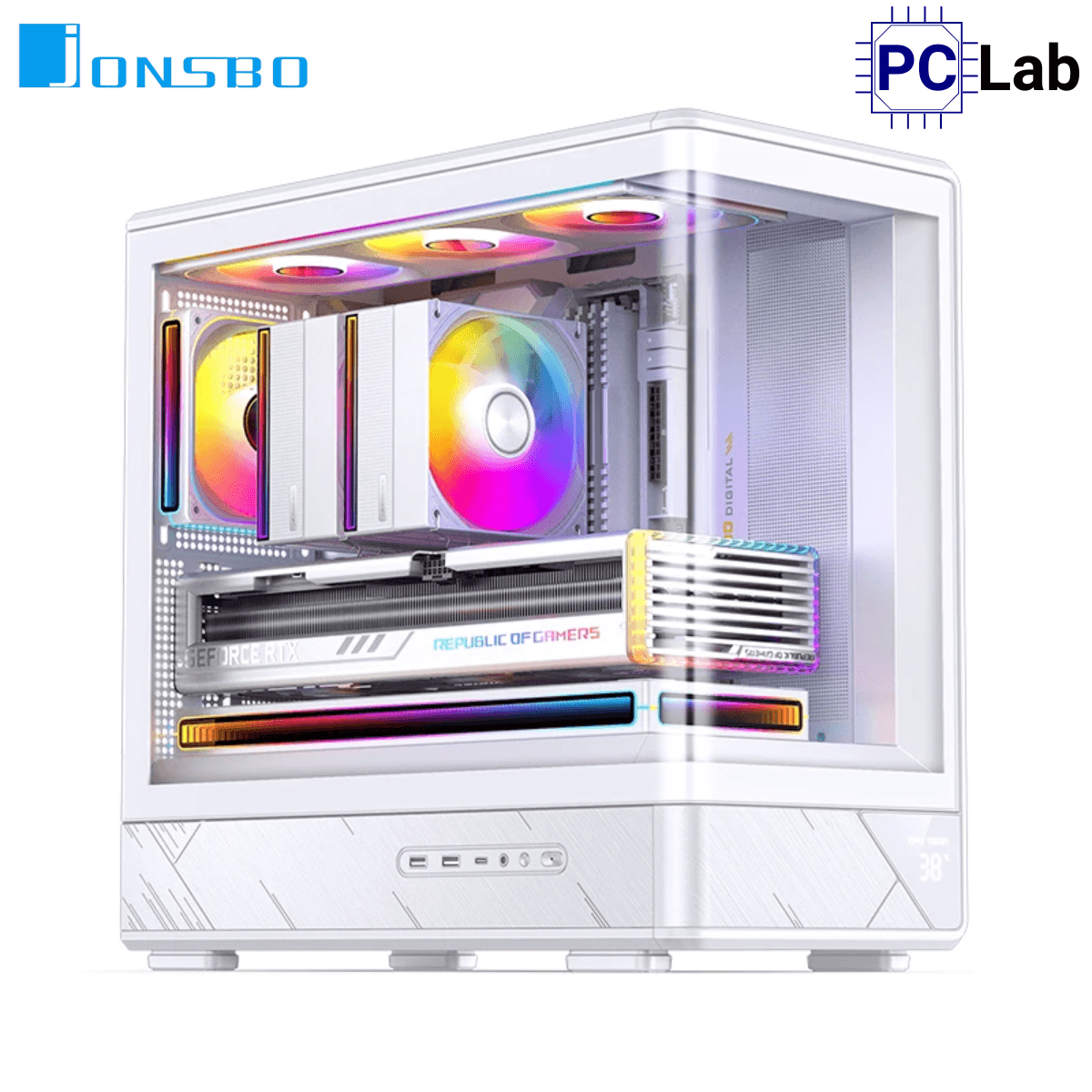 Vỏ case PC máy tính Jonsbo D200 White (M-ATX, Mid Tower, Trắng)