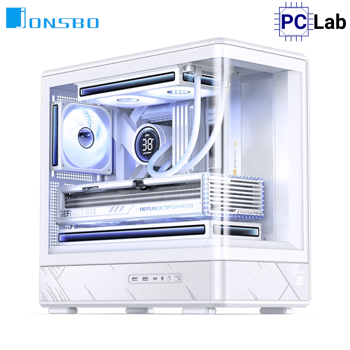 Vỏ case PC máy tính Jonsbo D200 White (M-ATX, Mid Tower, Trắng)