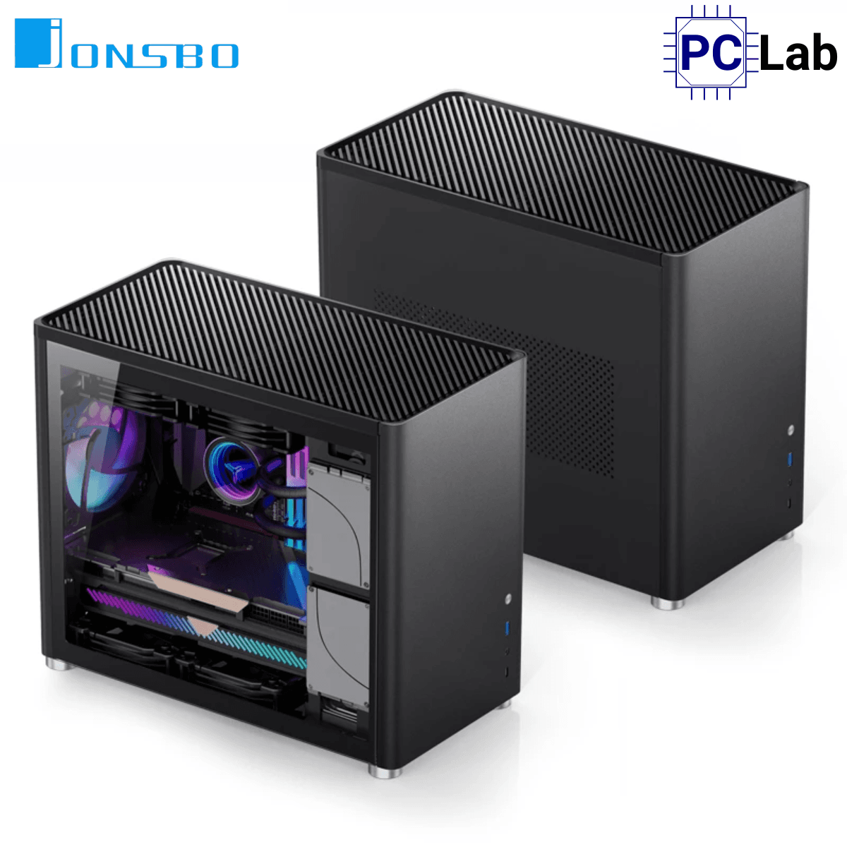 Vỏ case PC máy tính Jonsbo D30 Black (M-ATX, Mid Tower, Đen)