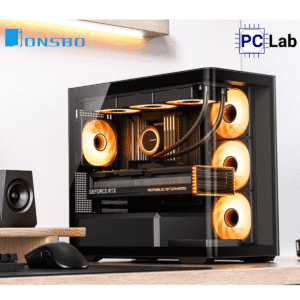 Vỏ case PC máy tính Jonsbo D300 Black (M-ATX, Mid Tower, Đen)