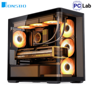 Vỏ case PC máy tính Jonsbo D300 Black (M-ATX, Mid Tower, Đen)