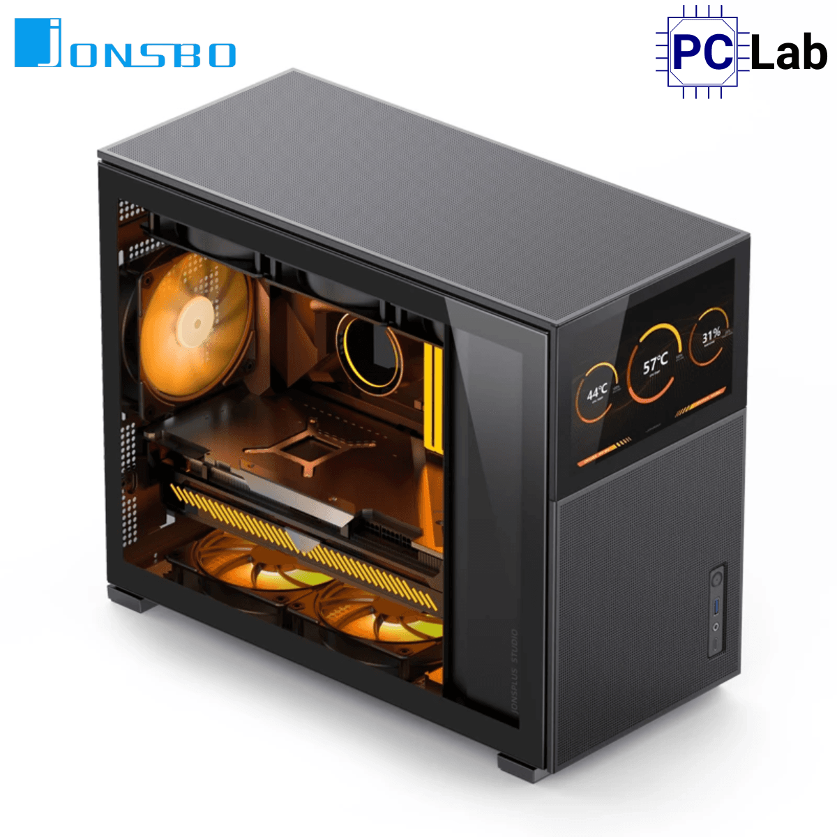 Vỏ case PC máy tính Jonsbo D31 MESH SCREEN Black (M-ATX, Mid Tower, Đen)