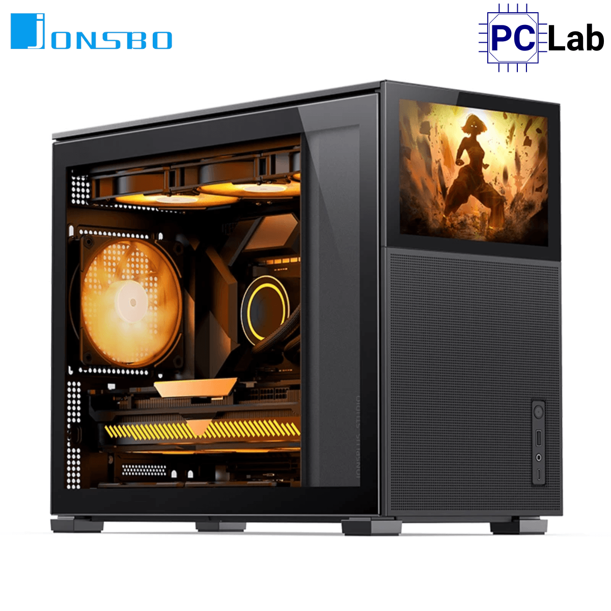 Vỏ case PC máy tính Jonsbo D31 MESH SCREEN Black (M-ATX, Mid Tower, Đen)