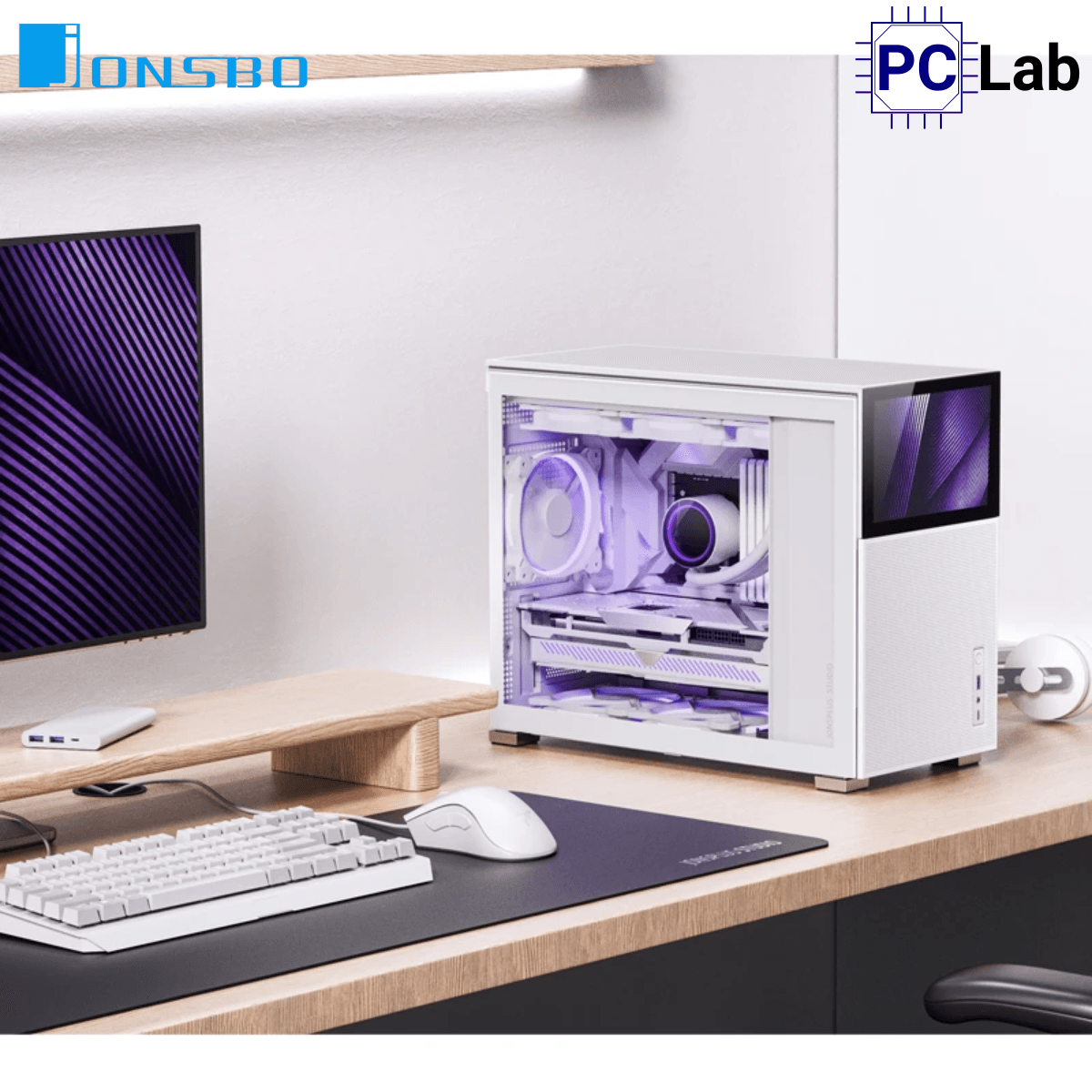 Vỏ case PC máy tính Jonsbo D31 MESH SCREEN White (M-ATX, Mid Tower, Trắng)