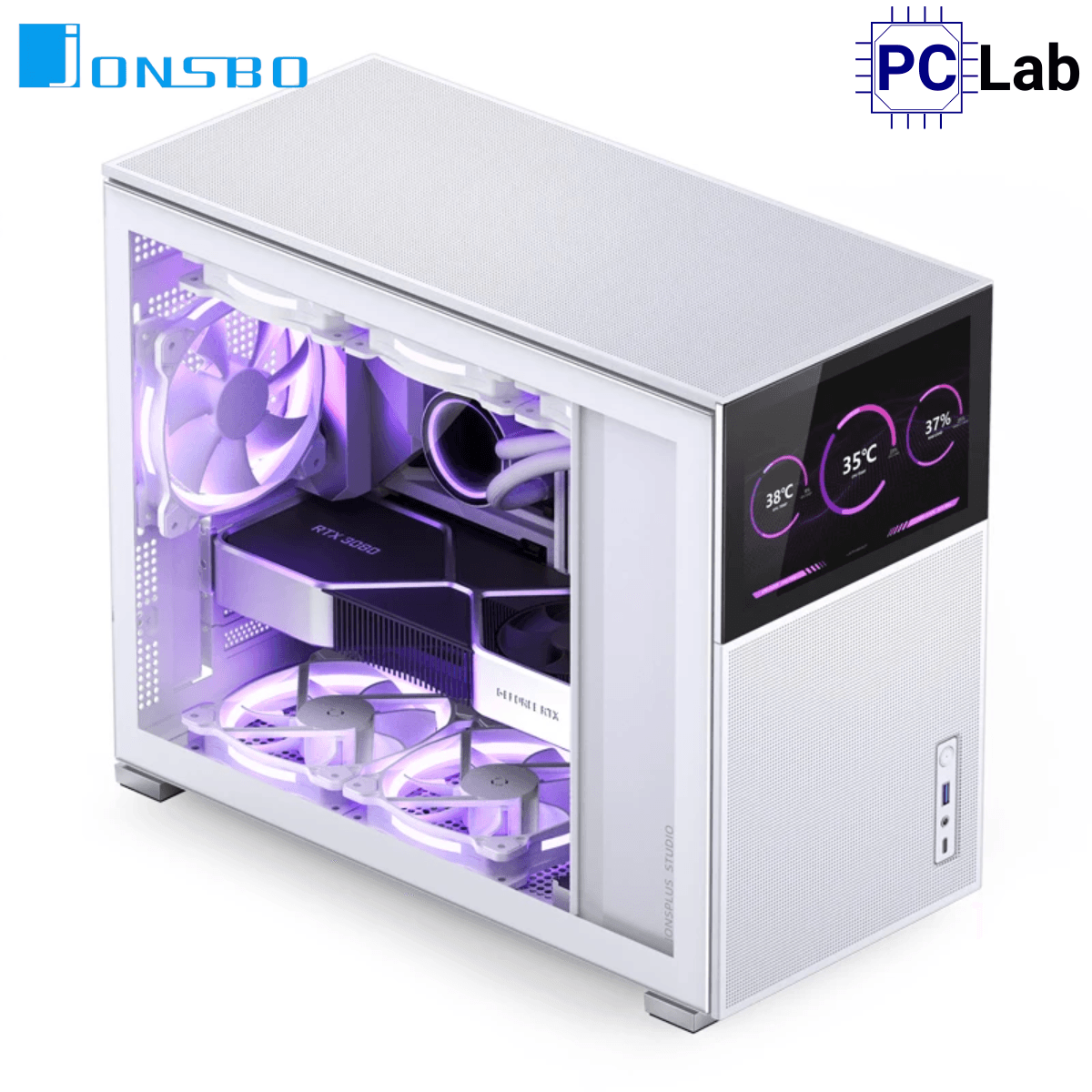 Vỏ case PC máy tính Jonsbo D31 MESH SCREEN White (M-ATX, Mid Tower, Trắng)