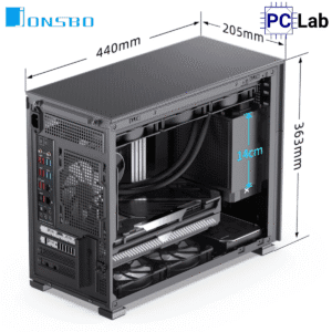 Vỏ case PC máy tính Jonsbo D31 STD Black (M-ATX, Mid Tower, Đen)