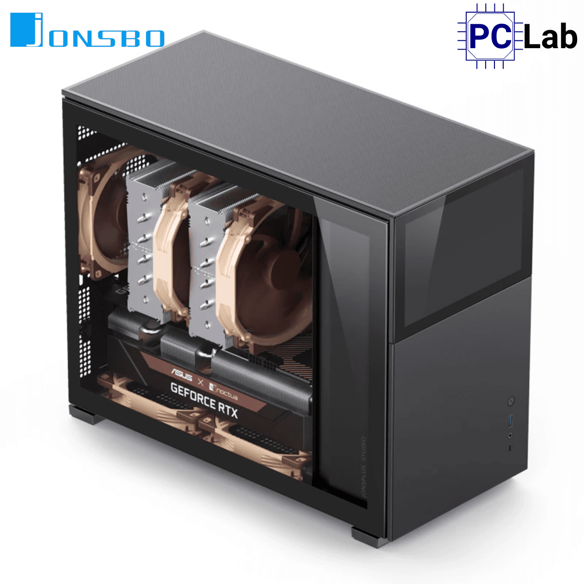 Vỏ case PC máy tính Jonsbo D31 STD SCREEN Black (M-ATX, Mid Tower, Đen)
