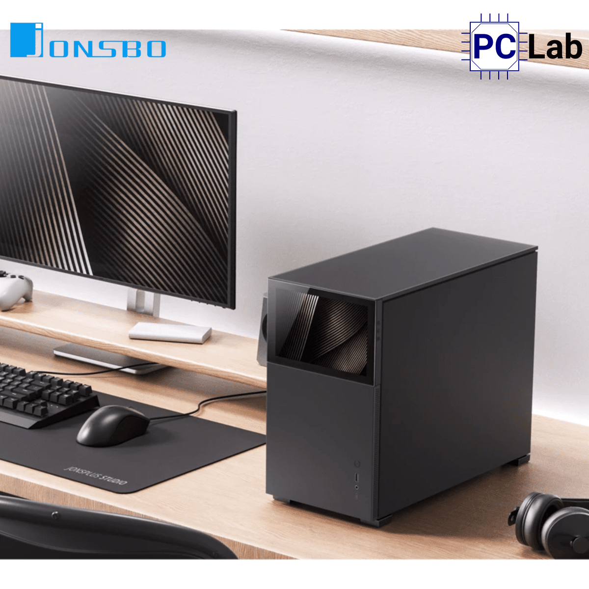 Vỏ case PC máy tính Jonsbo D31 STD SCREEN Black (M-ATX, Mid Tower, Đen)