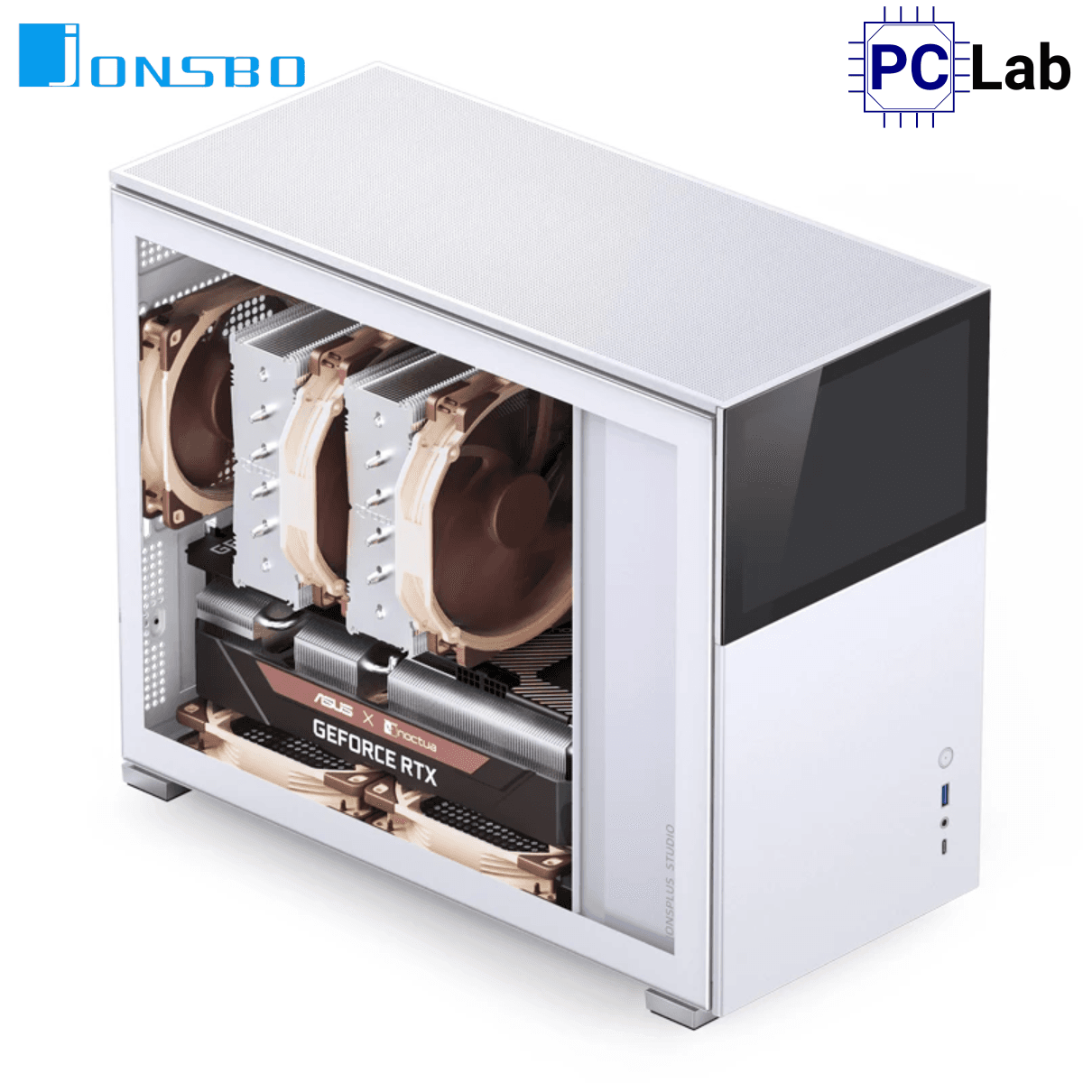 Vỏ case PC máy tính Jonsbo D31 STD SCREEN White (M-ATX, Mid Tower, Trắng)