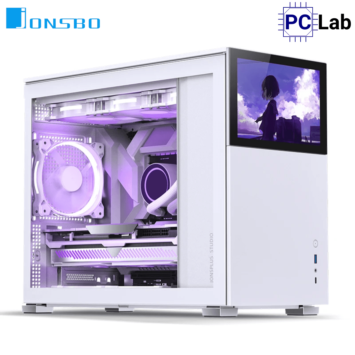 Vỏ case PC máy tính Jonsbo D31 STD SCREEN White (M-ATX, Mid Tower, Trắng)