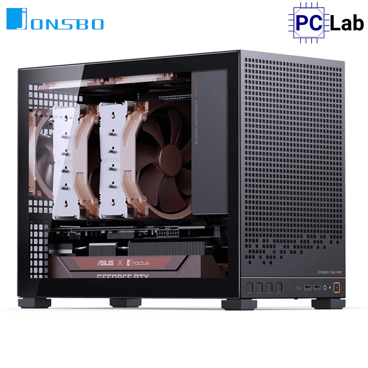 Vỏ case PC máy tính Jonsbo D32 PRO Black (M-ATX, Mid Tower, Đen)