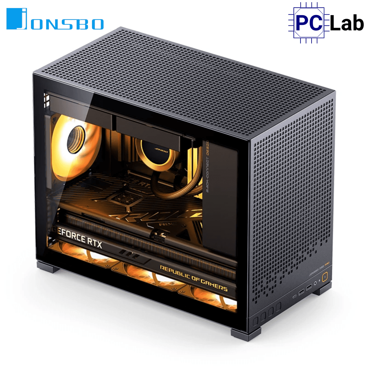 Vỏ case PC máy tính Jonsbo D32 PRO Black (M-ATX, Mid Tower, Đen)