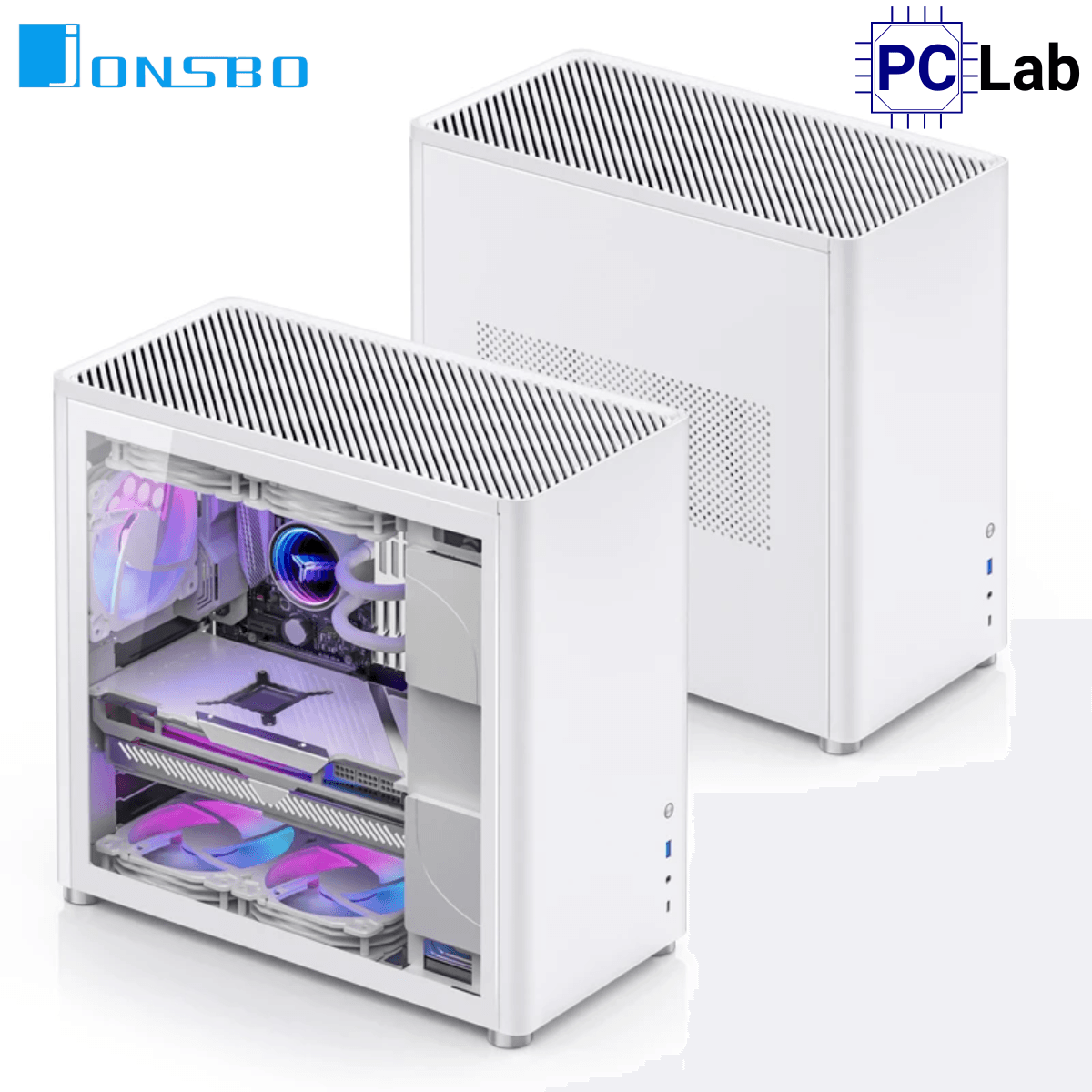 Vỏ case PC máy tính Jonsbo D40 White (ATX, Mid Tower, Trắng)