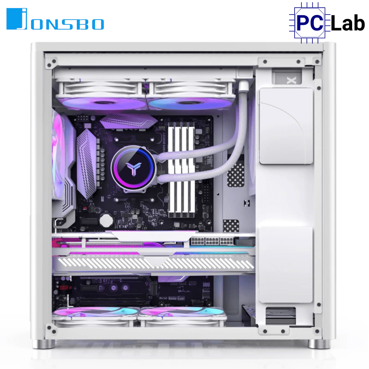 Vỏ case PC máy tính Jonsbo D40 White (ATX, Mid Tower, Trắng)