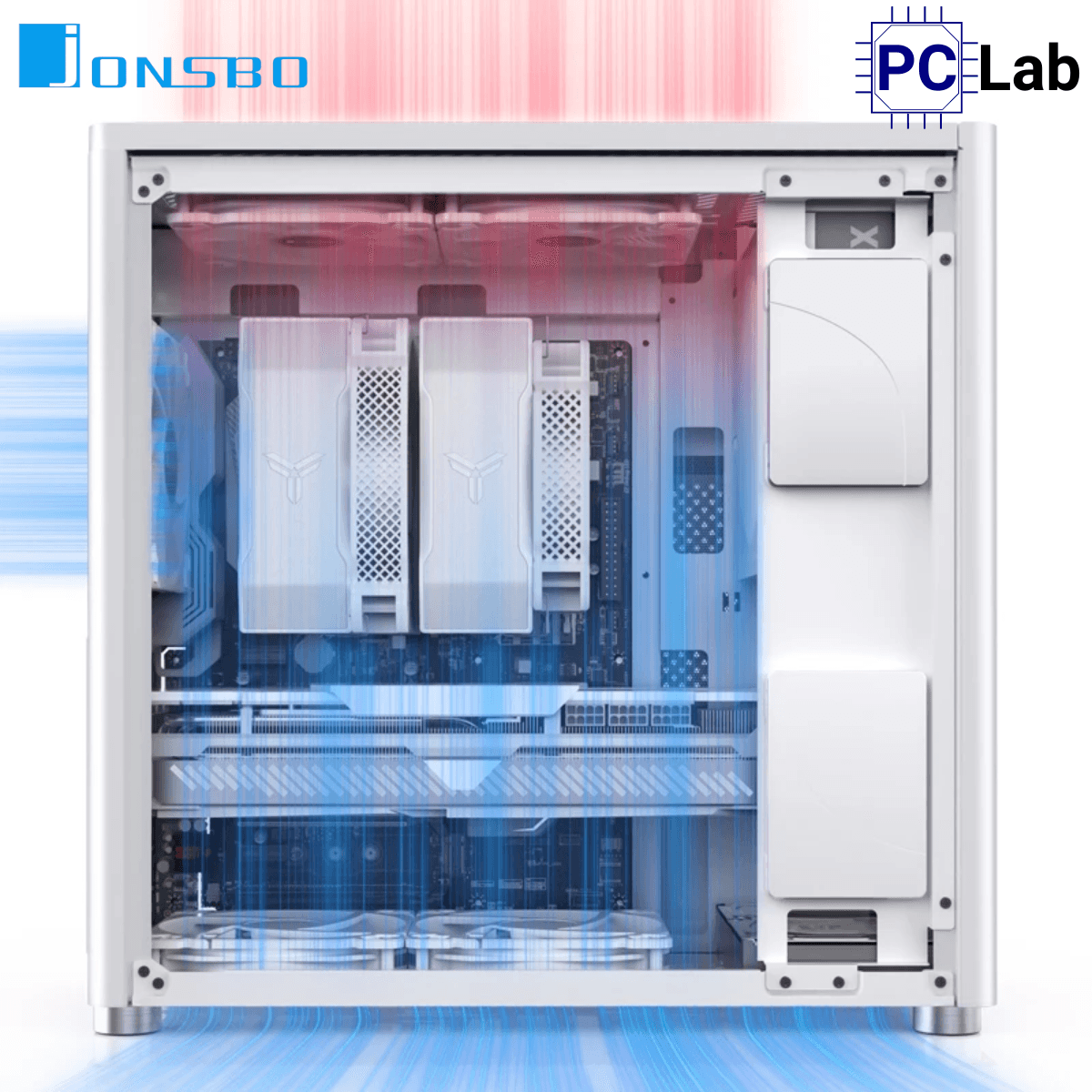 Vỏ case PC máy tính Jonsbo D40 White (ATX, Mid Tower, Trắng)