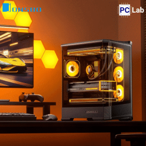Vỏ case PC máy tính Jonsbo D400 Black (ATX, Mid Tower, Đen)