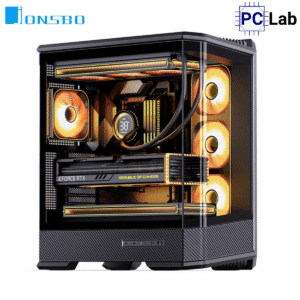 Vỏ case PC máy tính Jonsbo D400 Black (ATX, Mid Tower, Đen)