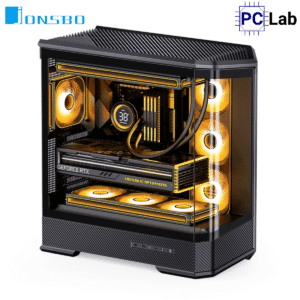Vỏ case PC máy tính Jonsbo D400 Black (ATX, Mid Tower, Đen)