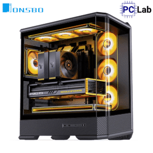 Vỏ case PC máy tính Jonsbo D400 Black (ATX, Mid Tower, Đen)