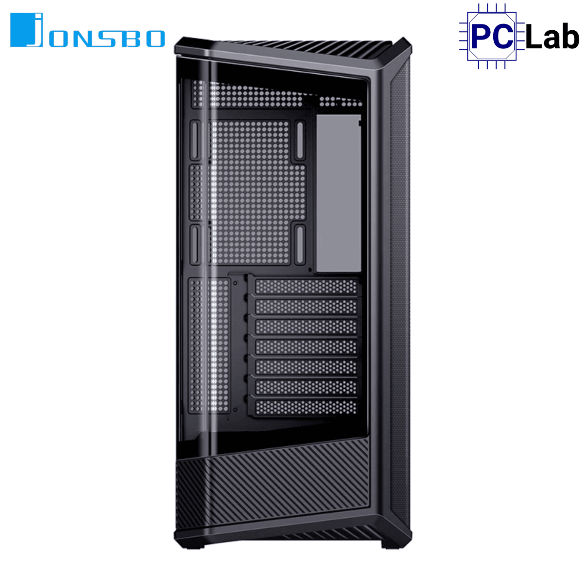 Vỏ case PC máy tính Jonsbo D400 Black (ATX, Mid Tower, Đen)