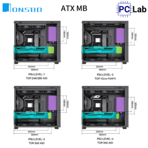 Vỏ case PC máy tính Jonsbo D41 MESH Black (ATX, Mid Tower, Đen)