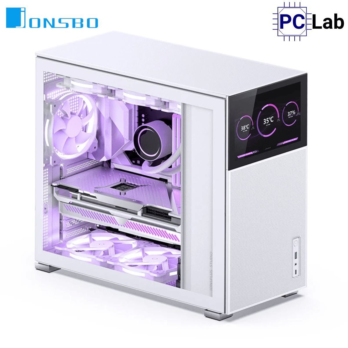 Vỏ case PC máy tính Jonsbo D41 MESH SCREEN White (ATX, Mid Tower, Trắng)