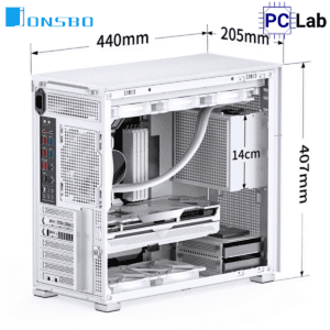 Vỏ case PC máy tính Jonsbo D41 MESH White (ATX, Mid Tower, Trắng)