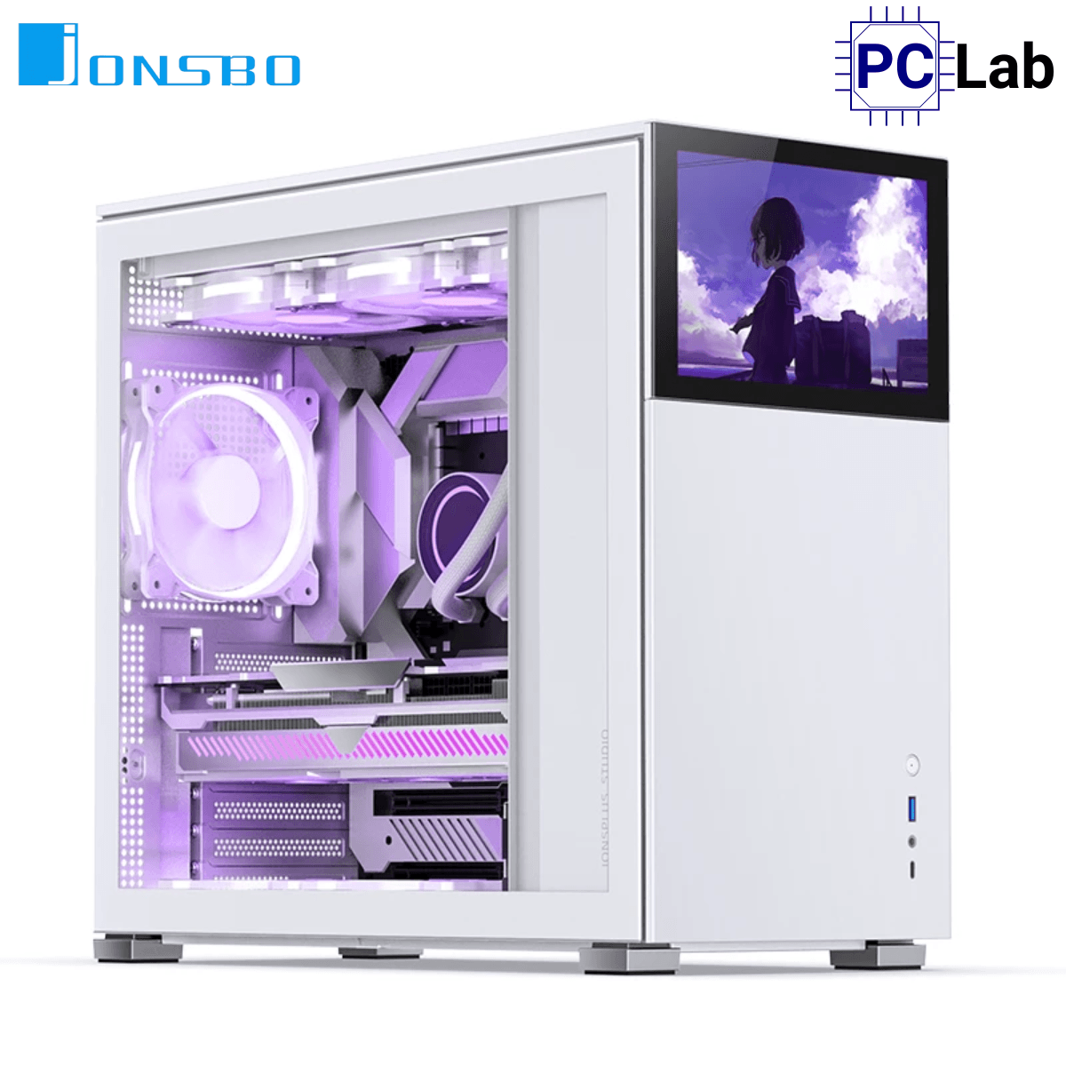 Vỏ case PC máy tính Jonsbo D41 STD SCREEN White (ATX, Mid Tower, Trắng)