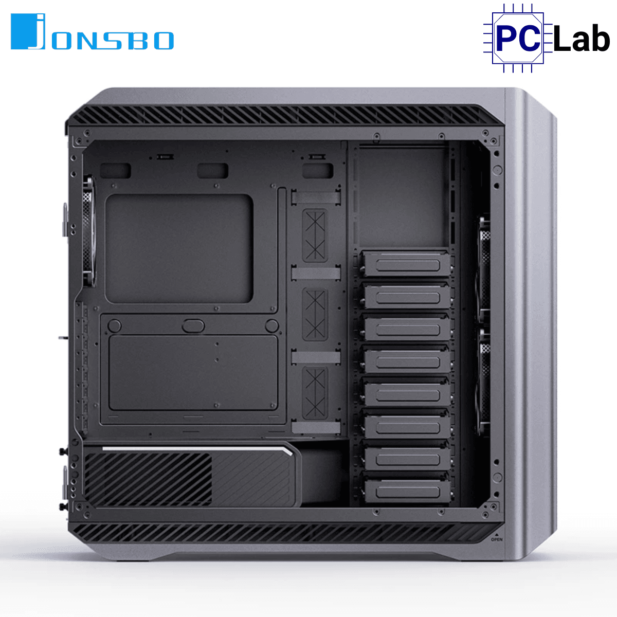Vỏ case PC máy tính Jonsbo D500 Silver (E-ATX, Full Tower, Bạc)