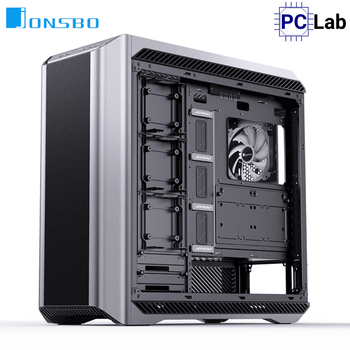 Vỏ case PC máy tính Jonsbo D500 Silver (E-ATX, Full Tower, Bạc)