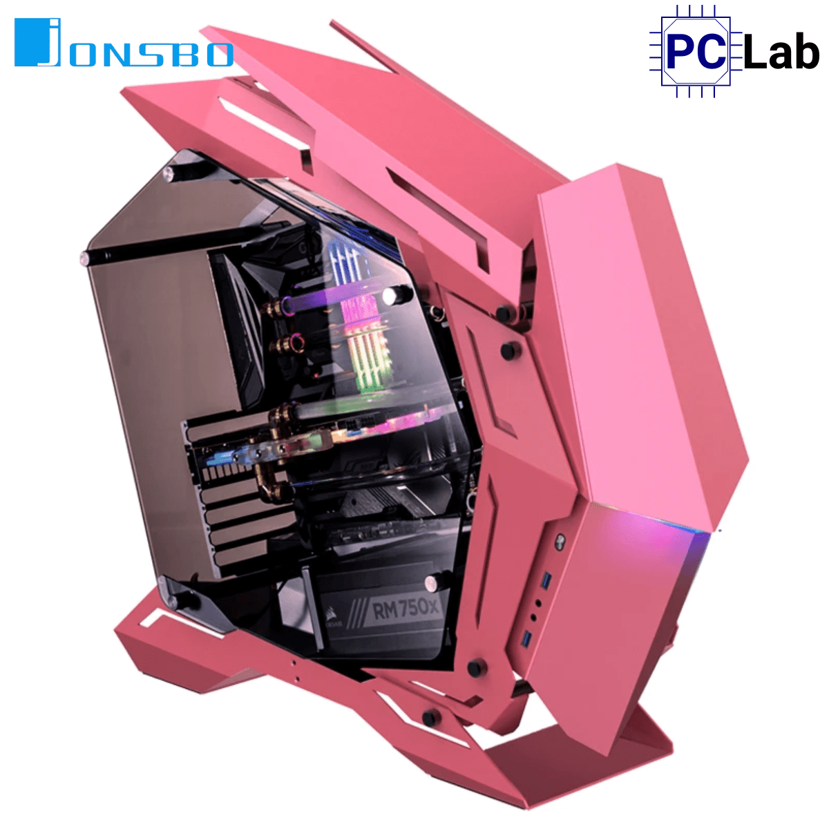Vỏ case PC máy tính Jonsbo MOD-3 Pink (ATX, Mid Tower, Hồng)