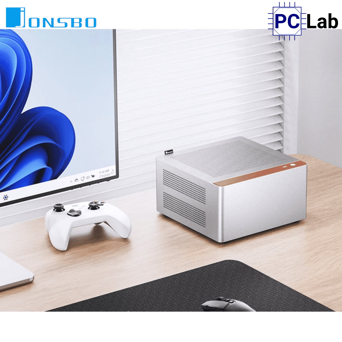 Vỏ case PC máy tính Jonsbo NV10 Silver (ITX, Mini Tower, Bạc)