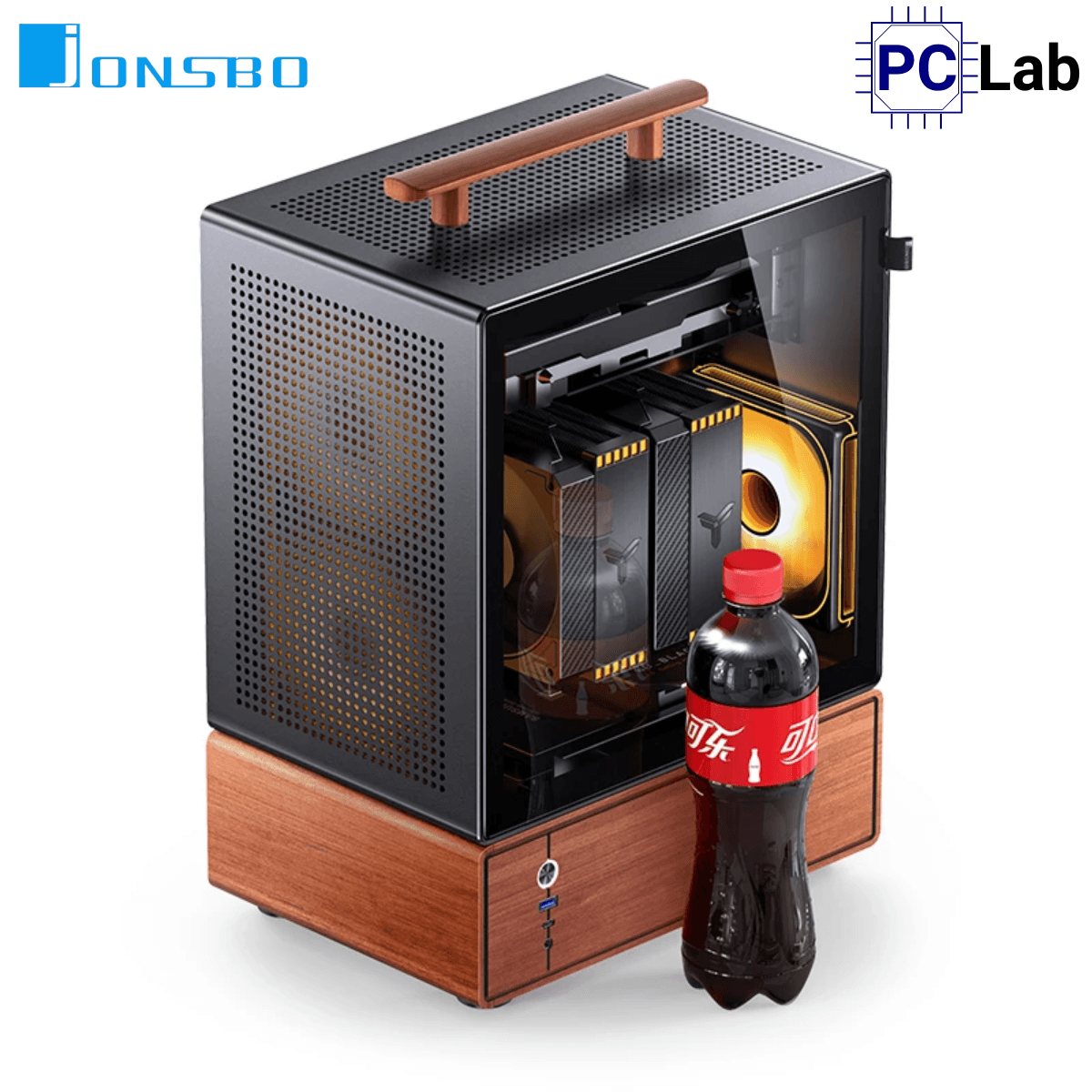 Vỏ case PC máy tính Jonsbo T7 Black (M-ATX, Mid Tower, Đen)