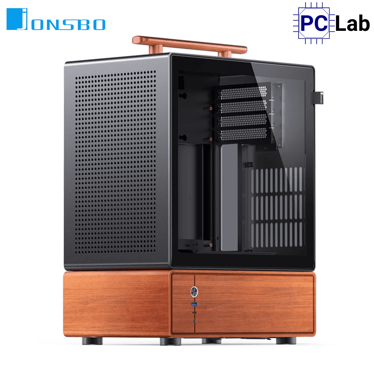 Vỏ case PC máy tính Jonsbo T7 Black (M-ATX, Mid Tower, Đen)
