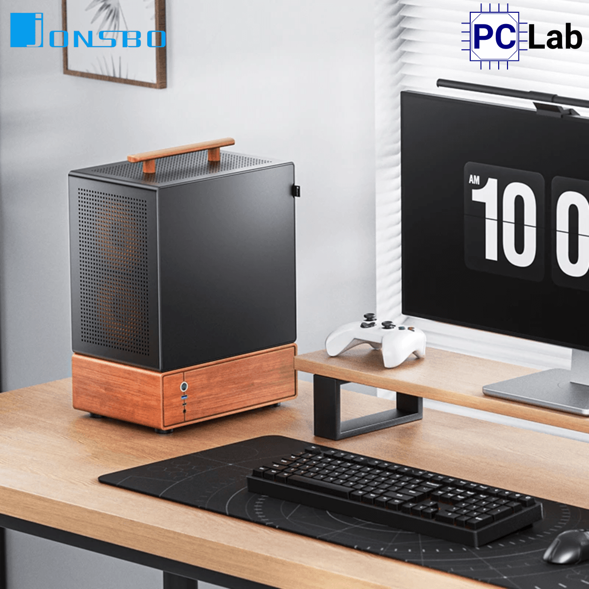 Vỏ case PC máy tính Jonsbo T7 Black (M-ATX, Mid Tower, Đen)