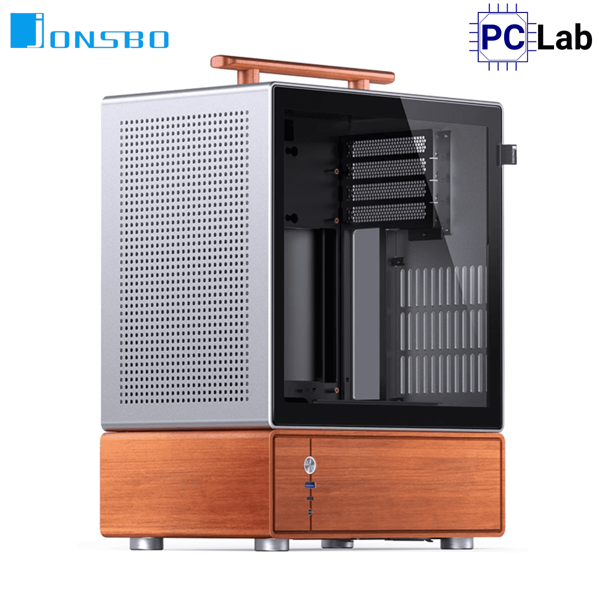 Vỏ case PC máy tính Jonsbo T7 Silver (M-ATX, Mid Tower, Bạc)