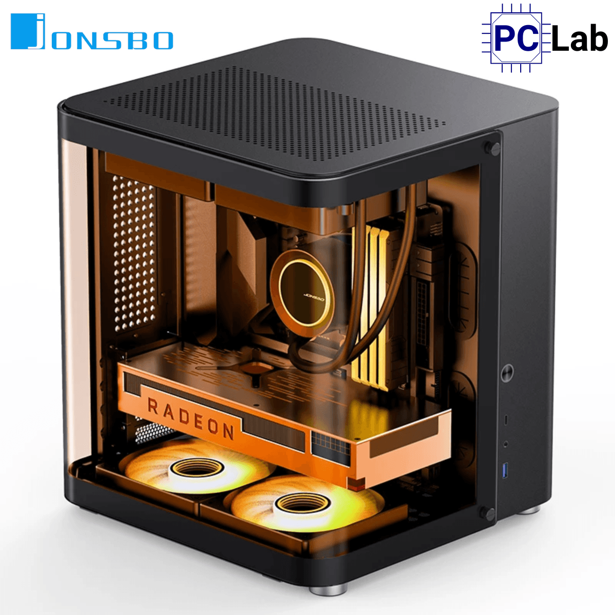 Vỏ case PC máy tính Jonsbo TK-1 Black (M-ATX, Mid Tower, Đen)