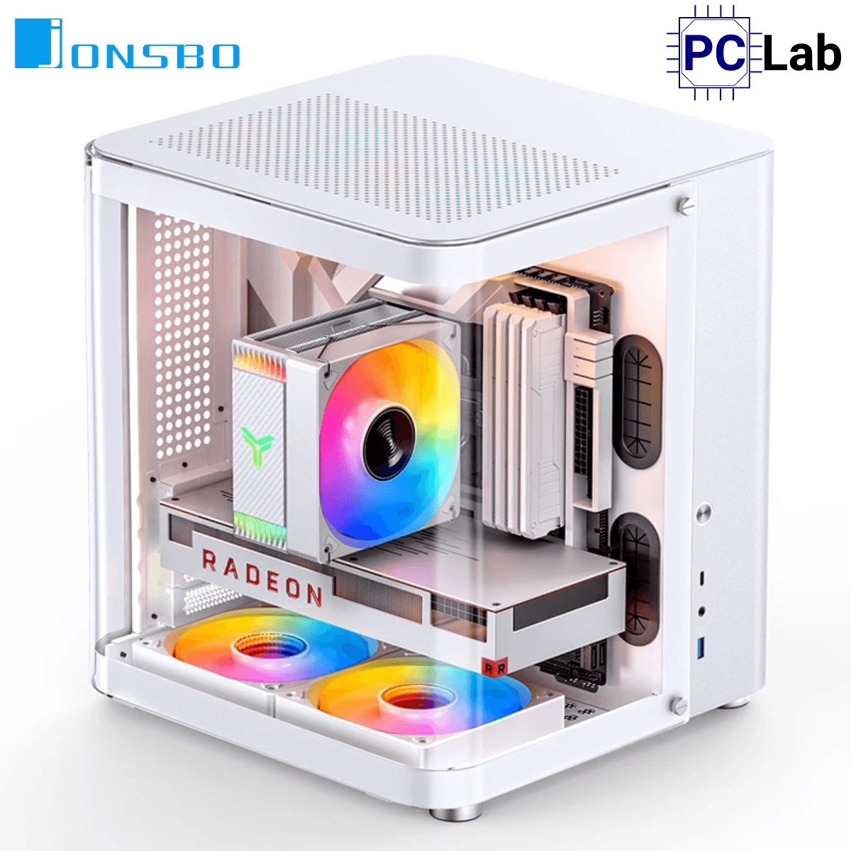 Vỏ case PC máy tính Jonsbo TK-1 White (M-ATX, Mid Tower, Trắng)