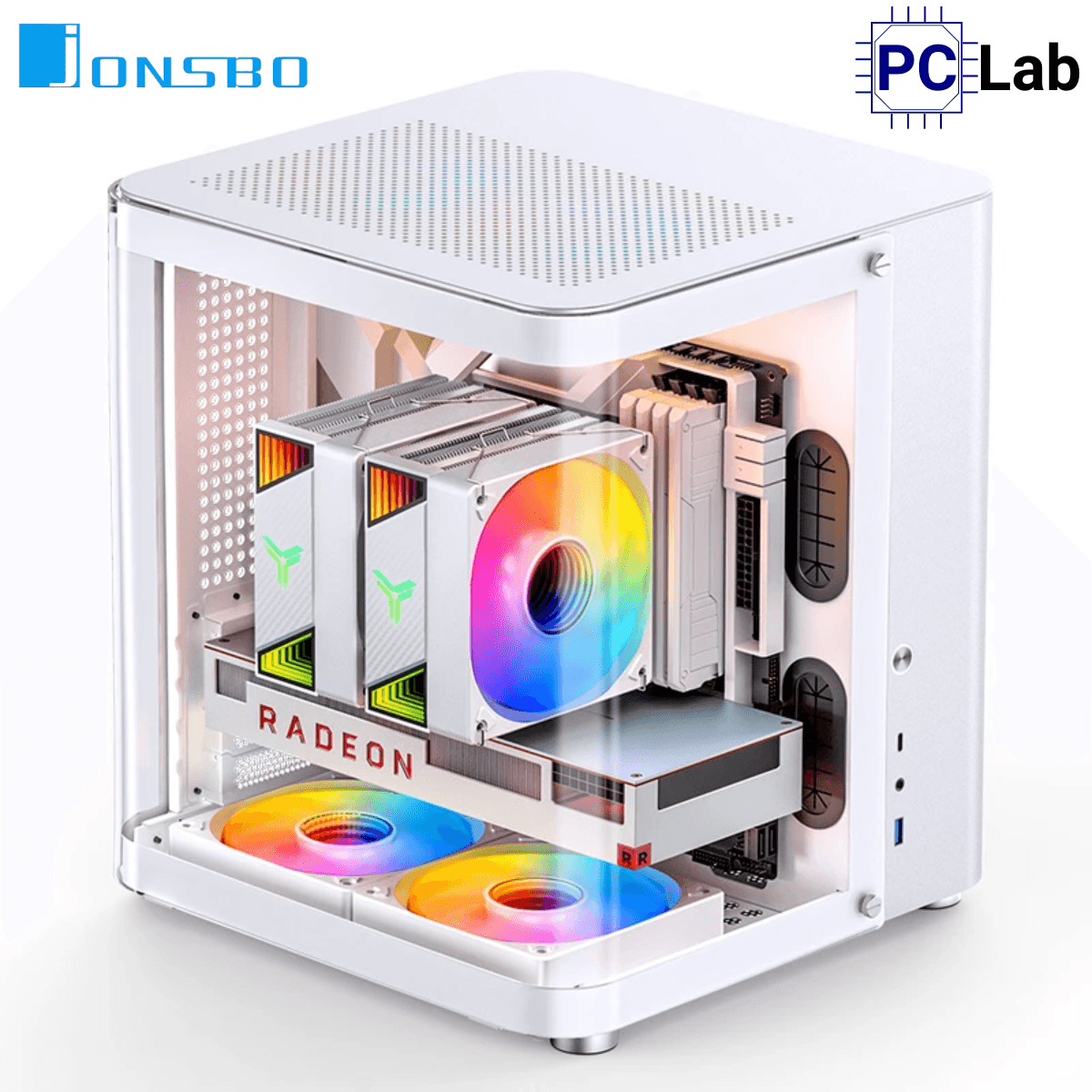 Vỏ case PC máy tính Jonsbo TK-1 White (M-ATX, Mid Tower, Trắng)