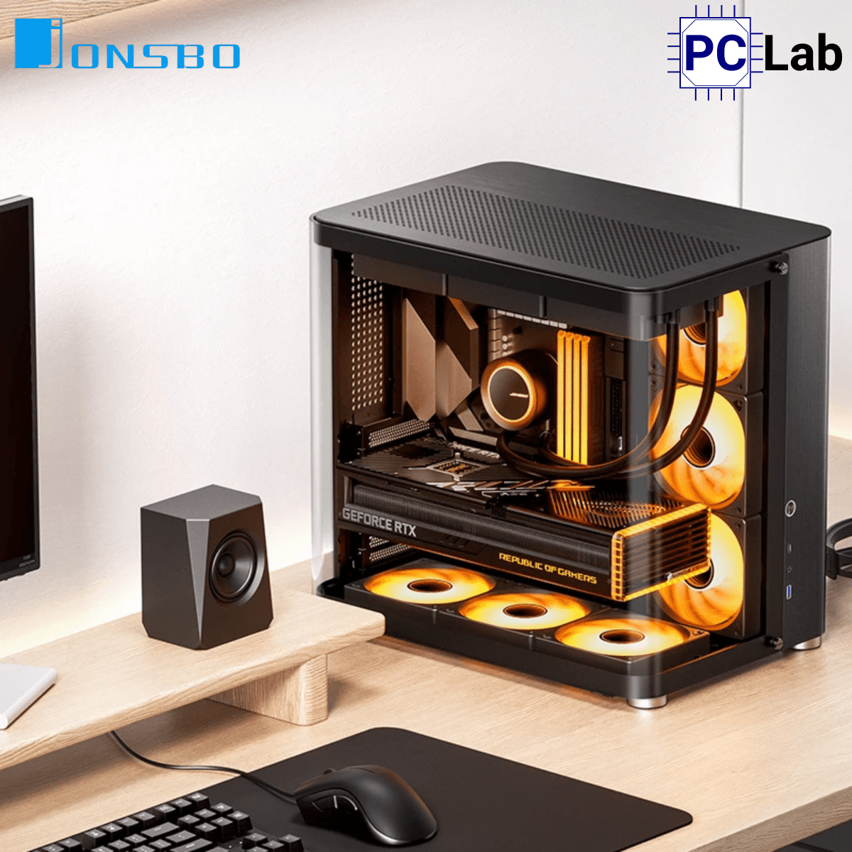 Vỏ case PC máy tính Jonsbo TK-2 Black (ATX, Mid Tower, Đen)