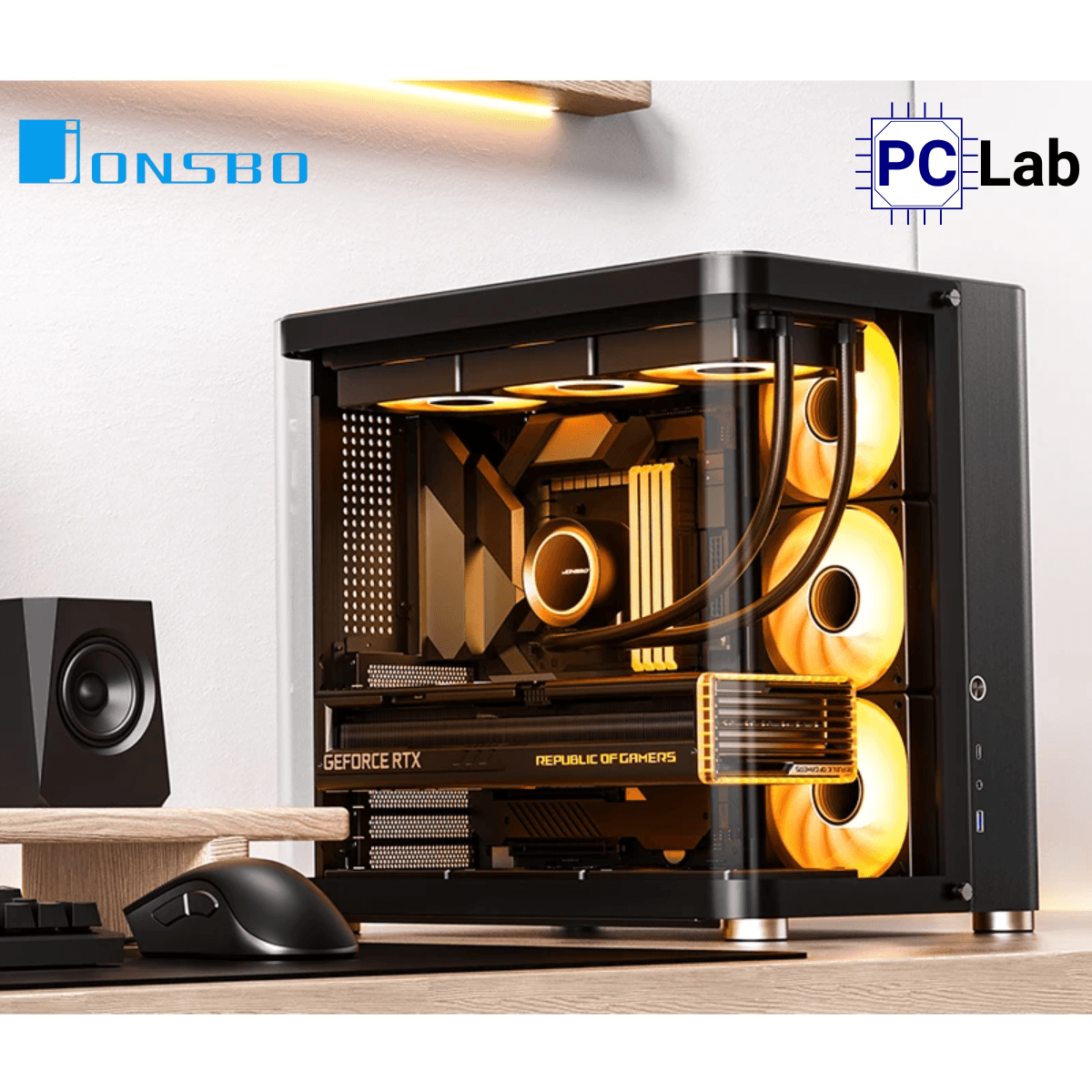 Vỏ case PC máy tính Jonsbo TK-2 Black (ATX, Mid Tower, Đen)