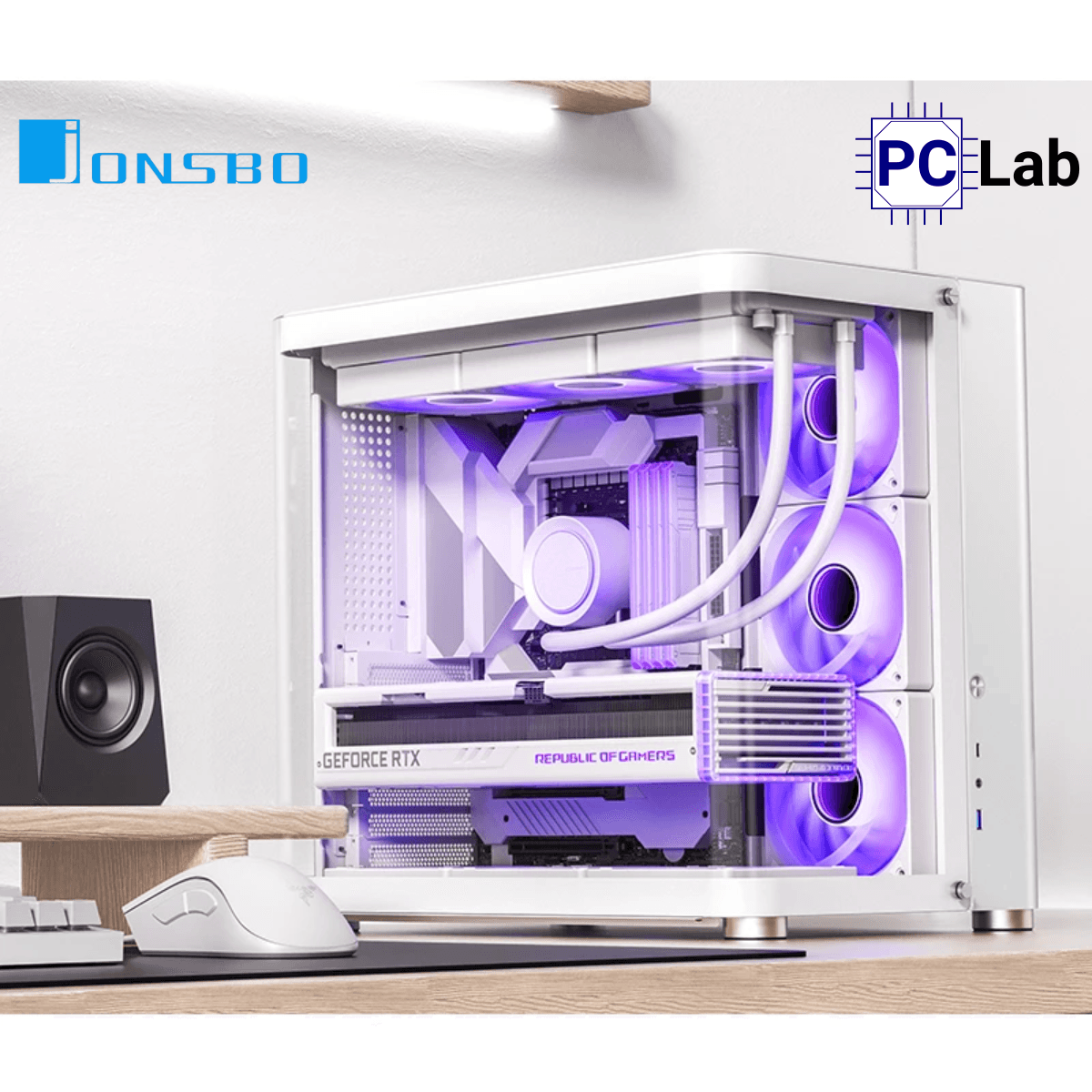 Vỏ case PC máy tính Jonsbo TK-2 White (ATX, Mid Tower, Trắng)